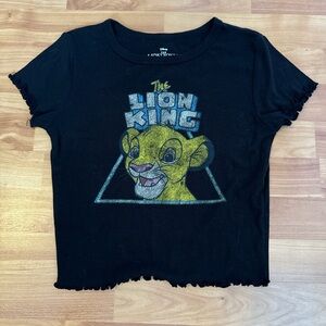 Disney The Lion King Lettuce Trim Crop Tee